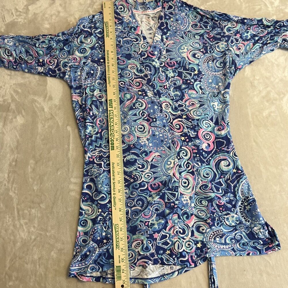 Lilly Pulitzer Blue Floral Robe Intimates Sleepwear - Picture 16 of 16